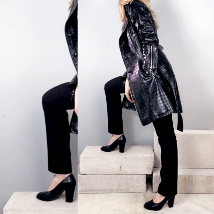 Trench Coat Cher Pelica Preta